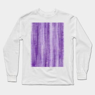 purple striped pattern brush strokes Long Sleeve T-Shirt